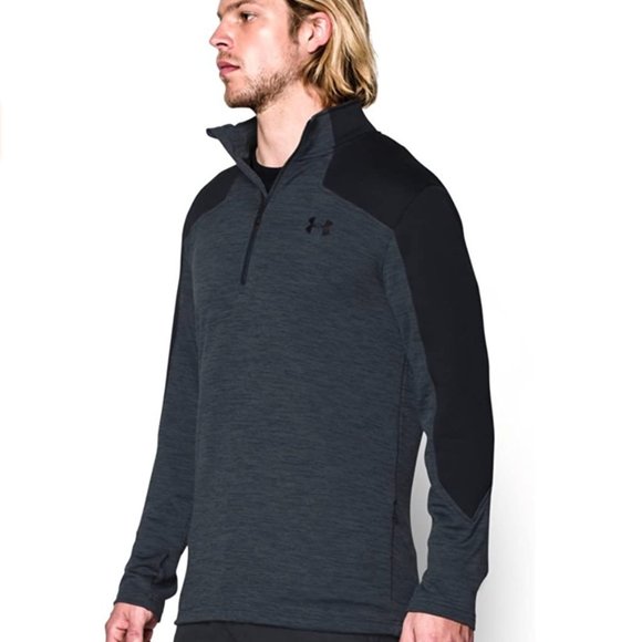 UA Expanse 1/4 Zip Fleece - Stealth Gray/Black - M - Picture 2 of 4
